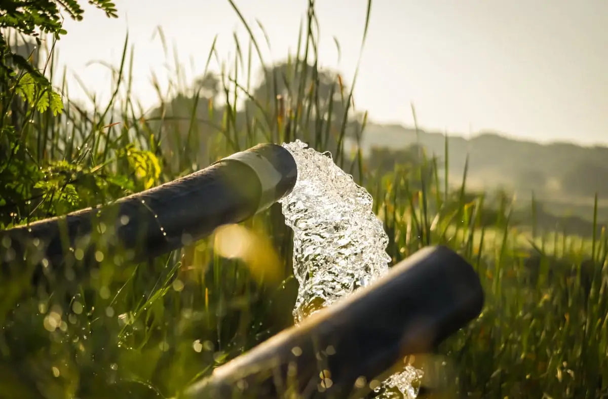 Flowing water at hydrogeological studies site | Groupe SCP